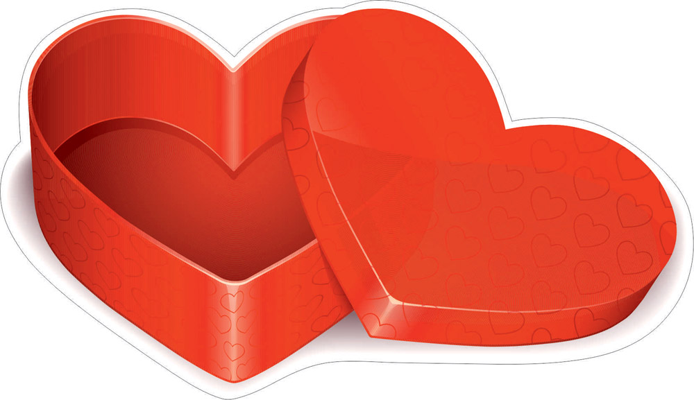 Наклейки Коробка сердце, дизайн #06609