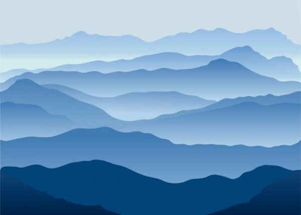 Японские панели Синие холмы