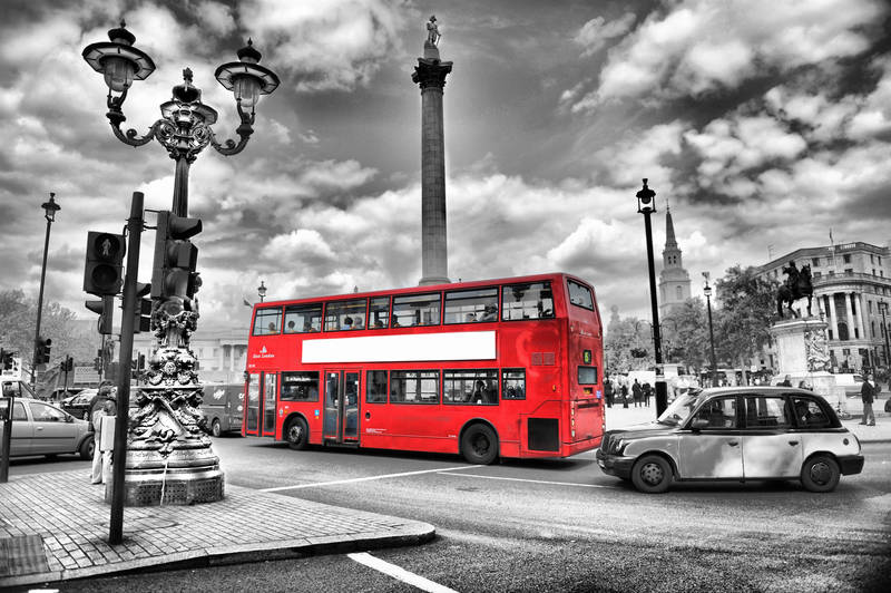 Фотообои под заказ Лондонский красный автобус