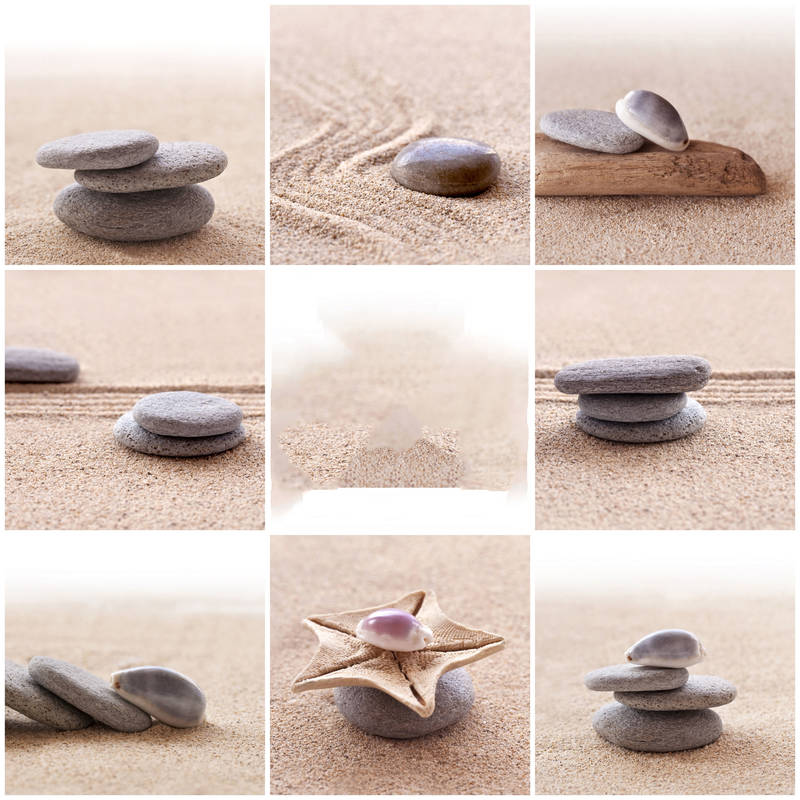 Японские панели Камни на песке
