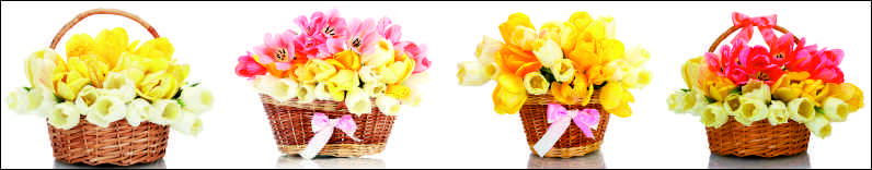 Тюльпаны в корзинах, дизайн #05985