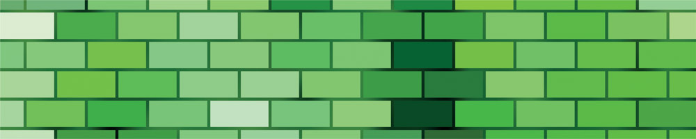 Зеленые кирпичи, дизайн #06599