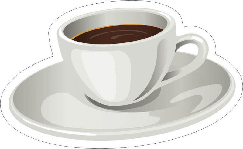 Наклейки Чашка кофе, дизайн #07374.