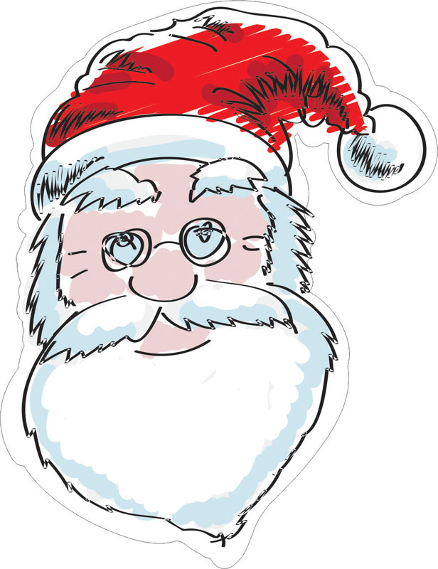 Наклейки Санта-Клаус, дизайн #07800